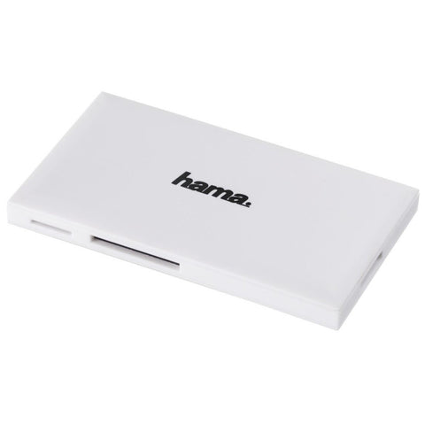 Hama USB-3.0-Multikartenleser Weiß | SD/microSD/CF/MS (00181017) - Schnelle Datenübertragung